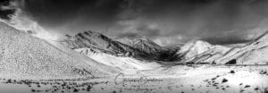 Lindis pass in snow