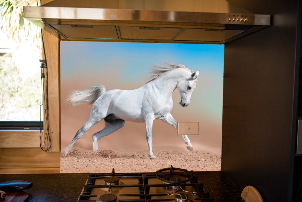 Single horse splashback option 2