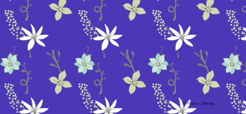 Flower pattern for a kitchen splashback