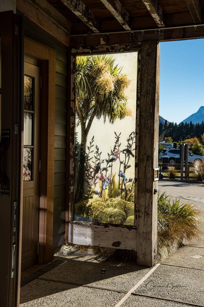 art windows at the Headwaters eco-lodge