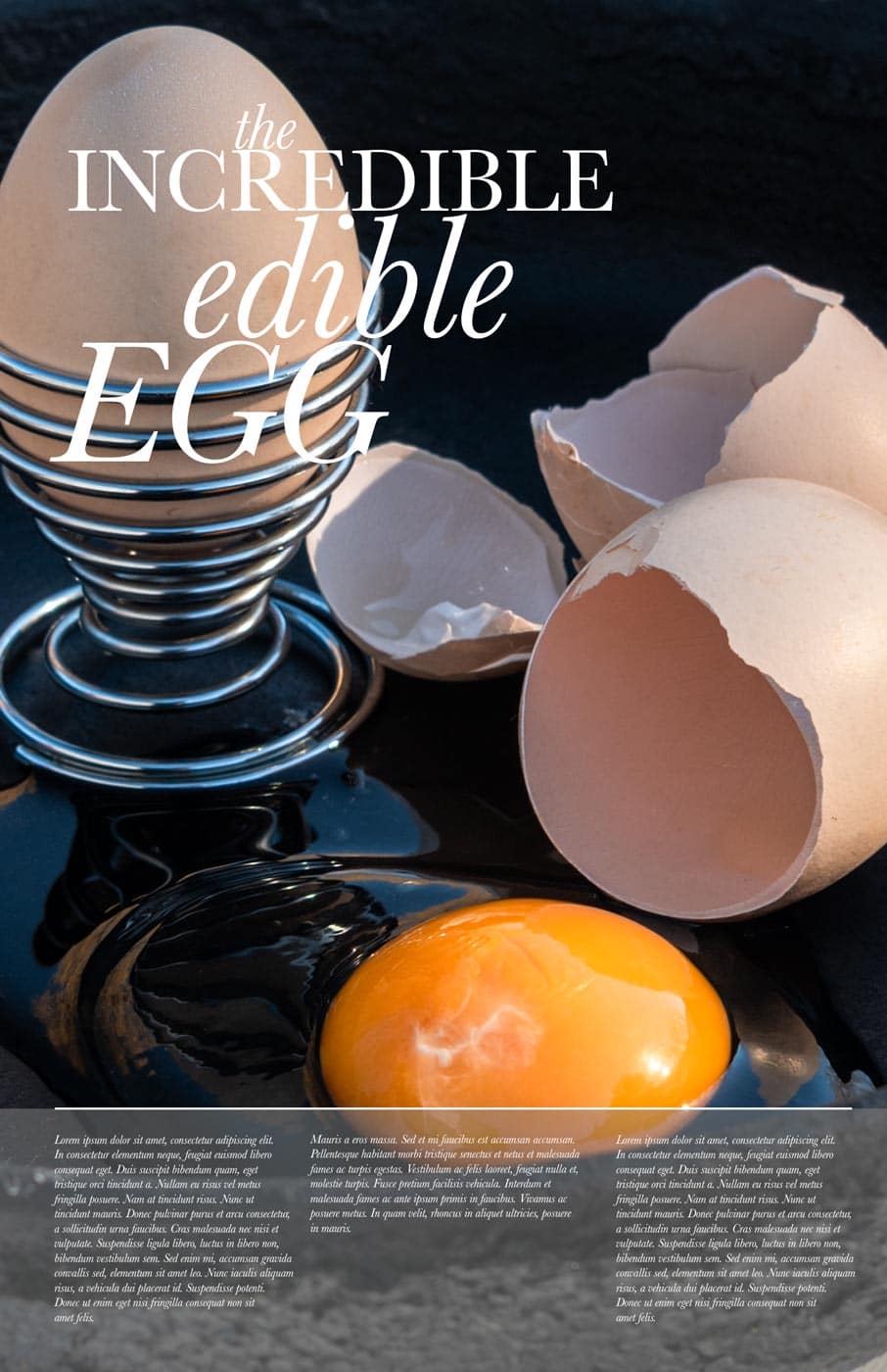 Edible egg design concept