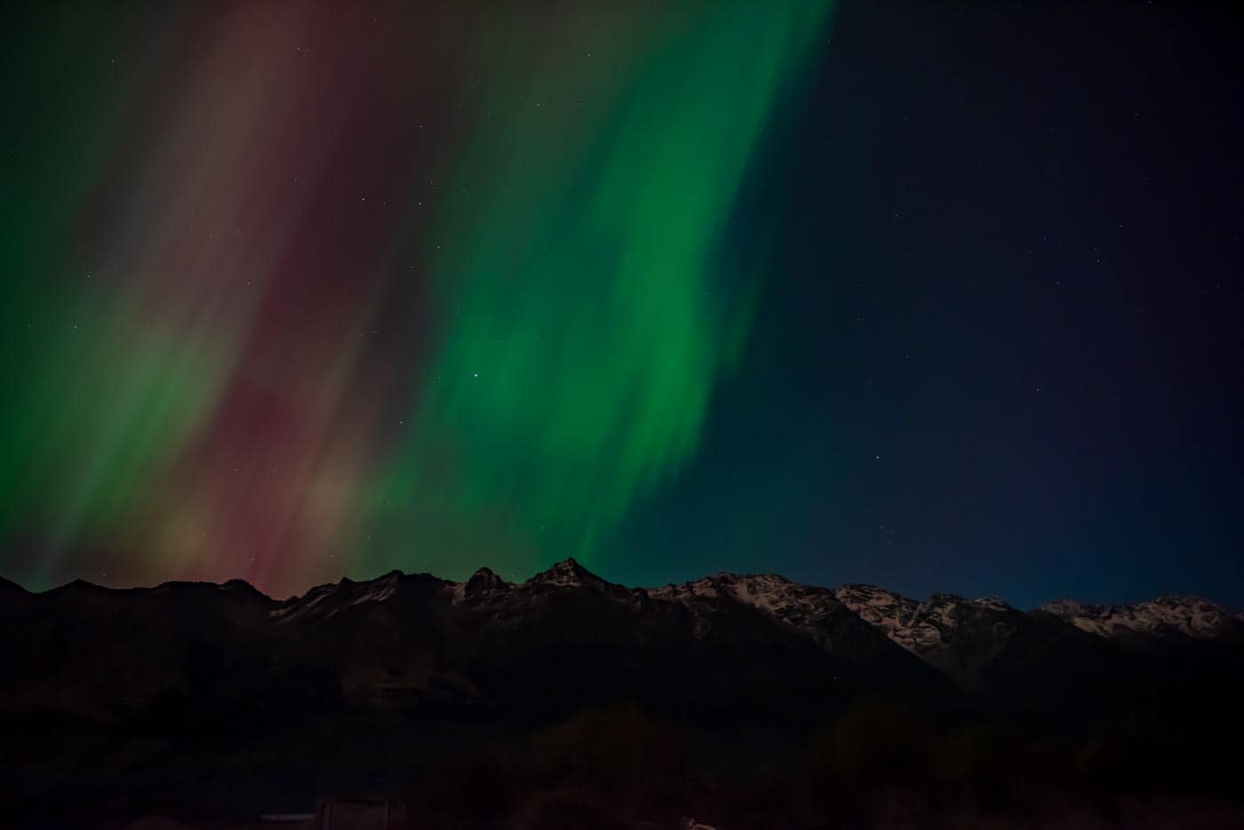 Aurora behind the Humbolt mountains