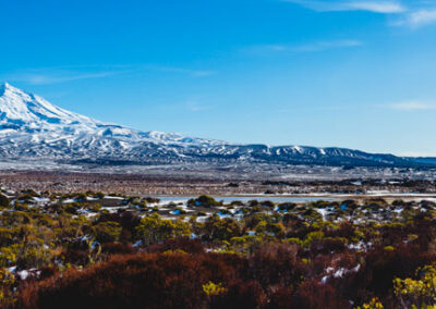Desert road mountains