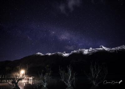 Milky way over the Humbolts in Glenorchy